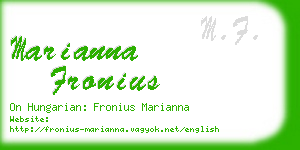 marianna fronius business card